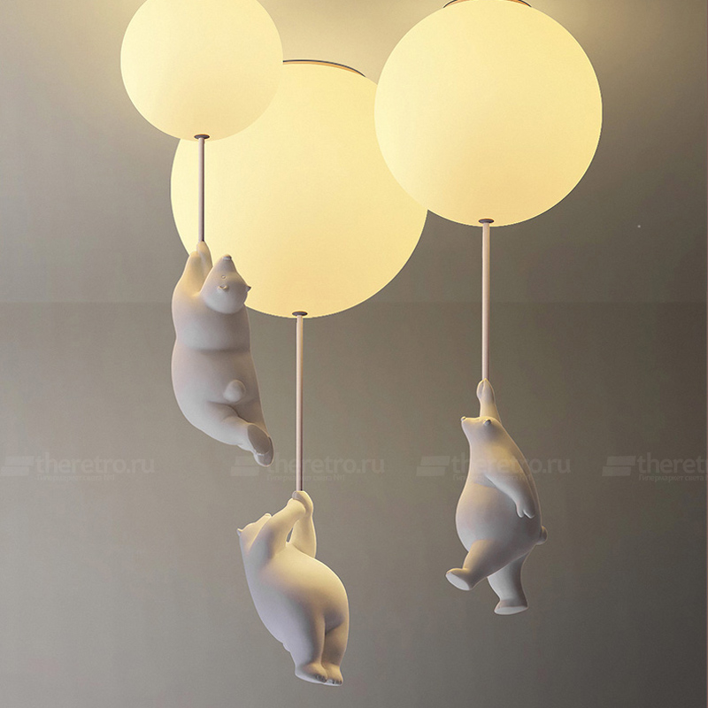 Серия потолочных светильников Мишка на шаре WASTY модель D большой  фото 1