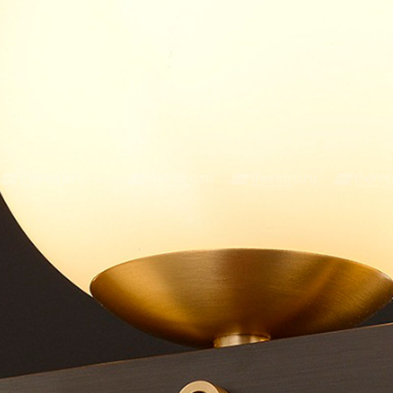 Рядный светильник с шарообразными плафонами из стекла разного диаметра JUDITH фото #num#