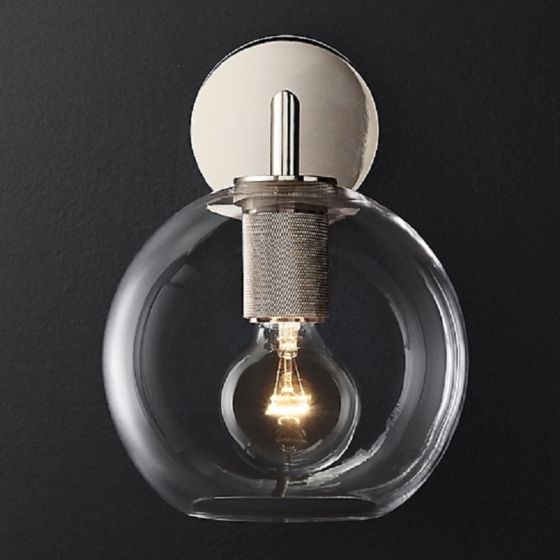 Бра RH Utilitaire Globe Shade Single Sconce Черный фото 4 Бра RH Utilitaire Globe Shade Single Sconce Черный фото 4