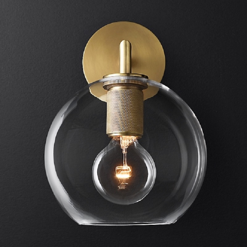 Бра RH Utilitaire Globe Shade Single Sconce Черный фото 3 Бра RH Utilitaire Globe Shade Single Sconce Черный фото 3