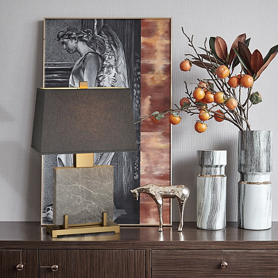 Настольная лампа Table lamp marble Grey фото 5
