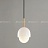 Серия подвесных светильников с разнотипными фигурными плафонами округлой формы из белого мрамора MIEL фото 2