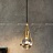 Подвесной светильник в виде стеклянного шара в металлическом каркасе с декоративным одуванчиком внутри EAST фото 6