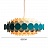 Люстра Doria Leuchten hanging lamp 50 см   Голубой фото 13