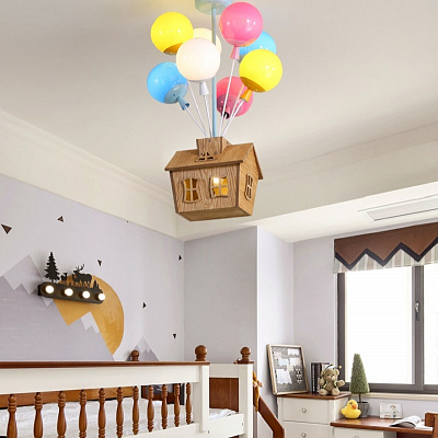 Люстра с воздушными шарами для детской комнаты BALLOON-UP В 6 плафонов  фото 4