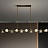 Реечный светильник с кристальными плафонами кубической формы MICHAL LONG 12 ламп золото фото 17