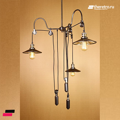 Loft Industry Punk Mirrors Chandelier Черный фото 5