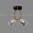 Потолочный светильник с двумя стеклянными плафонами на металлическом кольце ADRIELL CH Золото фото 7