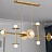 Светильник с шарообразными плафонами на вертикальных и горизонтальных рейках TRISH золотой фото 4