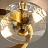 Потолочный светильник в форме дуги с круглыми плафонами в виде кристаллов на золотых кольцах ADONICA ARCH фото 4