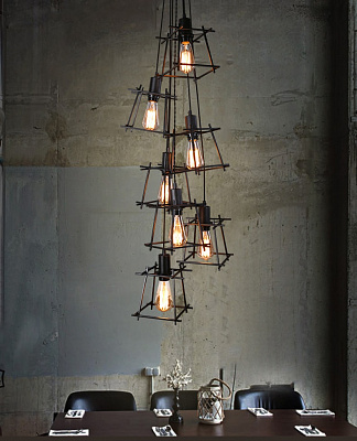 Подвесной Loft Seven light 1 плафон  фото 7