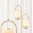 Серия подвесных светодиодных светильников с фигурными плафонами из белого нефритового стекла на закольцованном металлическом каркасе ALDA RING A фото 4