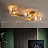 Потолочный светильник в форме дуги с круглыми плафонами в виде кристаллов на золотых кольцах ADONICA ARCH фото 2
