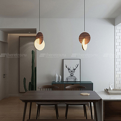Светодиодный подвесной светильник из пересекающихся дисков GLATT WOOD фото 7