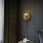 Бра Gold Round Backing Exposed Bulb Sconce фото 8
