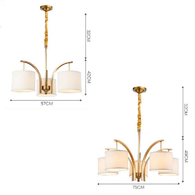 Ritz Grape Chandelier 3 плафона  фото 3