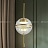 Подвесной светодиодный светильник с металлическим латунным плафоном внутри стеклянного шара AVIATE фото 3