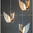 Подвесной светодиодный светильник с плафоном в виде лебедя со светящимися крыльями и металлическими бусинами на подвесе BIRDIE B фото 7