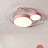 Потолочный светильник на металлическом каркасе и декором из дерева LUELLA Розовый фото 11