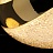 Подвесной светильник с блестящим плафоном эллиптической формы с зигзагообразным элементом золотого цвета AMADEO фото 4