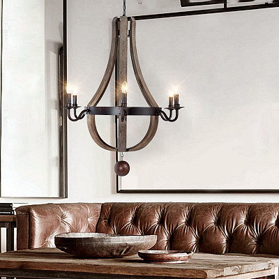 Antiquity Wine Barrel Chandelier фото 11