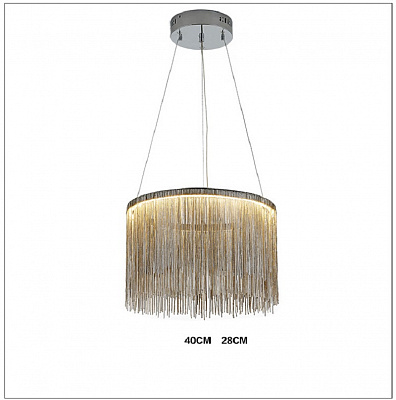Metall Rain Chandelier 40 см  Серебро (Хром) фото 3