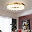 Круглый потолочный светильник с плафоном из рельефных подвесок округлой формы AINA 60 см   фото 4