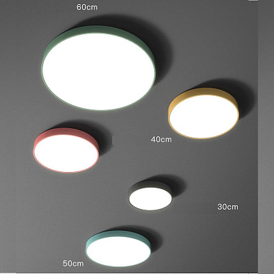 Цветной круглый плоский светодиодный светильник DISC COLOR фото 7