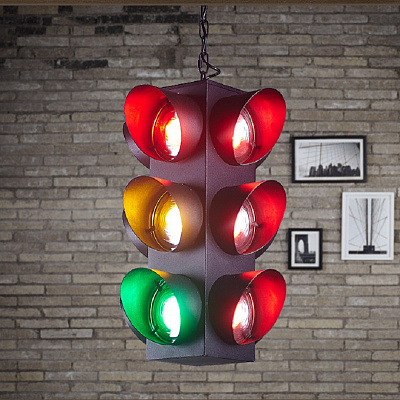 Подвесной светильник Светофор Loft Traffic Light Pendant фото 5