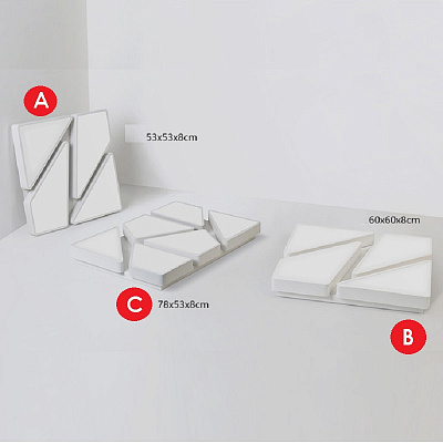 Накладной светодиодный светильник Tile Черный A фото 9