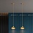 Серия подвесных светильников с купольными металлическими абажурами латунного оттенка JANIN A фото 13