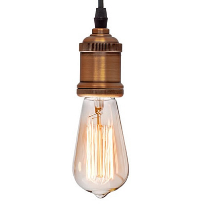 Латунный Industrial Edison Chandelier 6 плафонов Черная версия фото 4