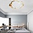 Минималистский потолочный светильник в американском стиле FAIRY 8 плафонов ЧерныйB фото 5