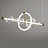Рядный светильник с прозрачными шарами разного диаметра, расположенными по разные стороны от светодиодного кольца SESSA 120 см   фото 5