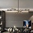 Серия люстр с конусообразными плафонами из стекла на горизонтальных рейках MAXIMA 6 лампы черный фото 9