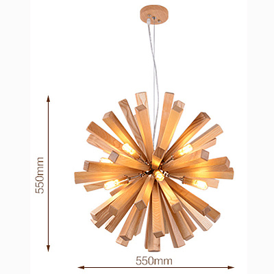 Loft Wooden Sputnik 55 см  Каштановый фото 8