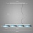 Реечная люстра с возможностью изменения положения ламп TAVIS CROSS Серый фото 3