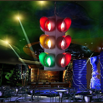 Подвесной светильник Светофор Loft Traffic Light Pendant фото 7