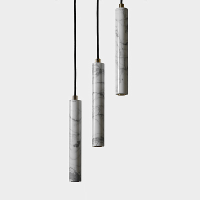 Подвесной светильник из мрамора STONE MARBLE 3 плафона  фото 3