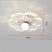 Светодиодный потолочный светильник со стеклянным абажуром в форме цветка и шарообразным плафоном LUSIE BALL белая окантовка фото 2
