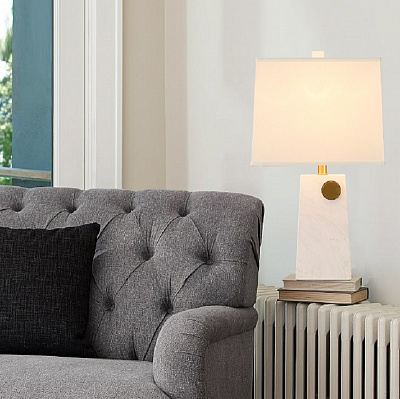 Настольная лампа Table lamp marble White фото 6