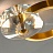 Потолочный светильник в форме дуги с круглыми плафонами в виде кристаллов на золотых кольцах ADONICA ARCH фото 5