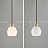 Серия подвесных светильников с разнотипными фигурными плафонами округлой формы из белого мрамора MIEL фото 5