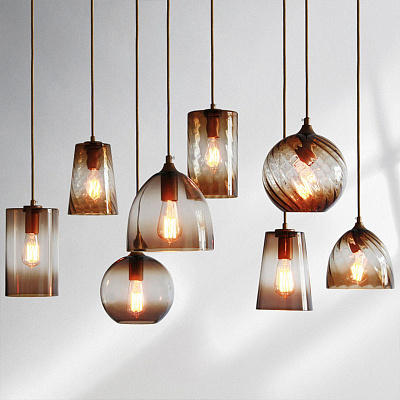 Светильники GLASS COLLECTION ГолубойB фото 7