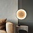 Подвесной светодиодный светильник в форме диска с резным плафоном RODA коричневый 40 см   фото 14