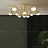 Серия люстр с шарообразными плафонами и металлическими абажурами в форме полусфер FABIANA 6 ламп латунь фото 12