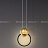 Дизайнерский подвесной светильник в виде светодиодного кольца с декоративным металлическим шаром SIGHT фото 6