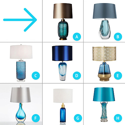 Heathfield&Co Table Lamps Blue E фото 4