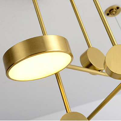 Светодиодная потолочная люстра с плафонами на штангах TECHNUM LED GOLD фото 3