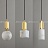 Серия подвесных светильников с плафонами различных геометрических форм из натурального белого мрамора A1 черный фото 21